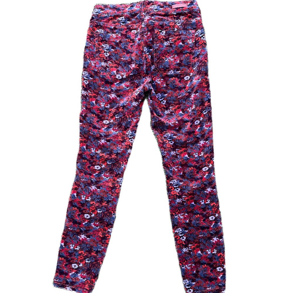 By Anthropology Pilcro and Letterpress Corduroy High Rise Skinny Floral Pants - Picture 4 of 7